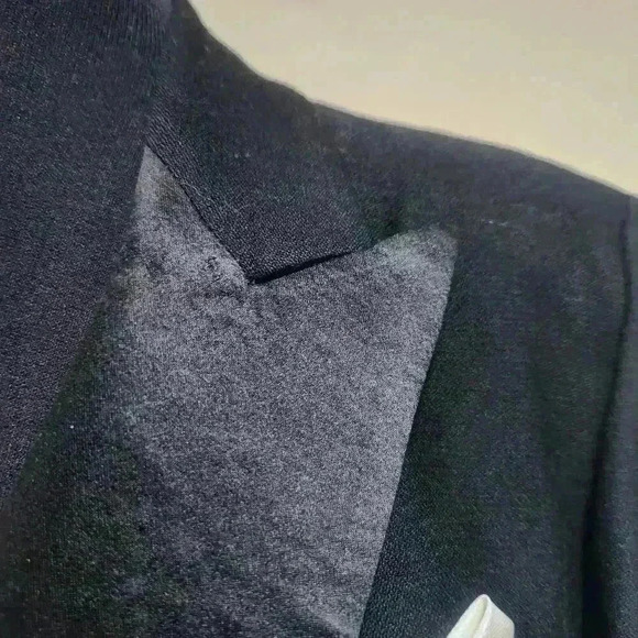 Pierre Cardin Size10 Women's Double Breasted Tuxedo Jacket 100% Wool Satin Lapel - Picture 3 of 11